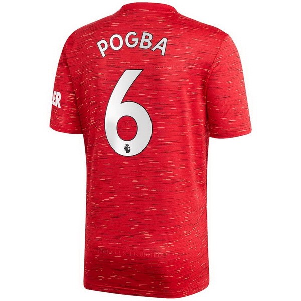 Maillot Football Manchester United NO.6 Pogba Domicile 2020-21 Rouge